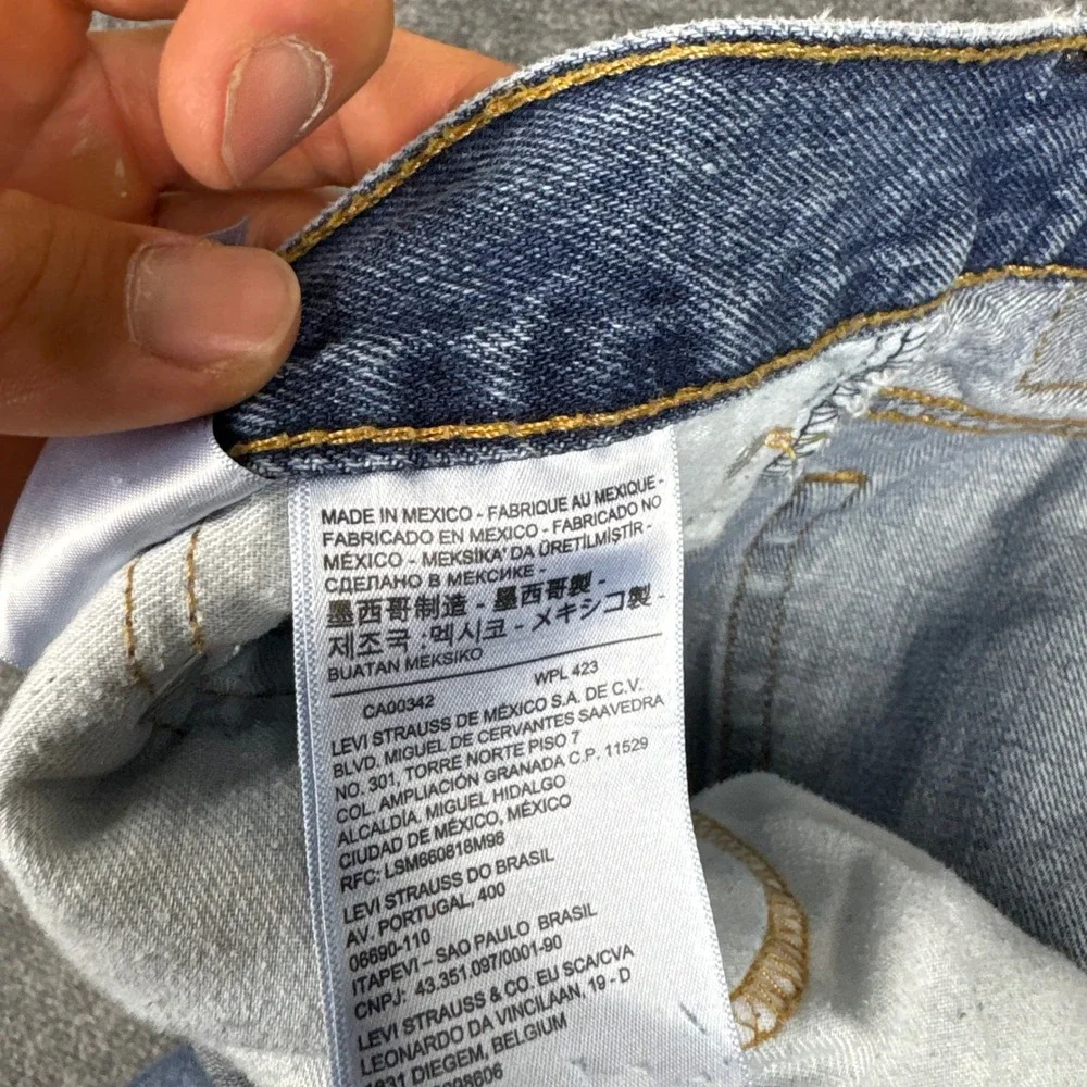 Levis 550 Relaxed Fit Tapered Leg Blue Denim Jeans Mens 56x32 01550-4886